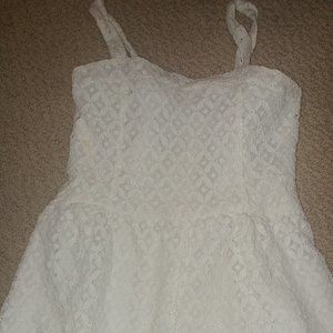 Girls Lined White Lace Romper 14/16